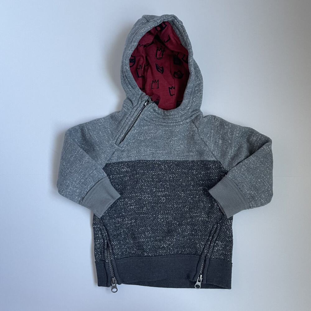 Genuine Kids Asymmetrical Zipper Hoodie